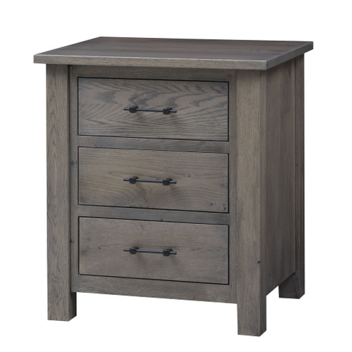 Amish Heirloom Mission 3-Drawer Nightstand — product view 2