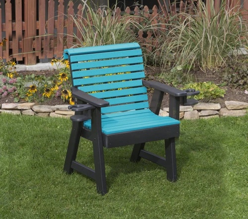 A poly lumber patio chair