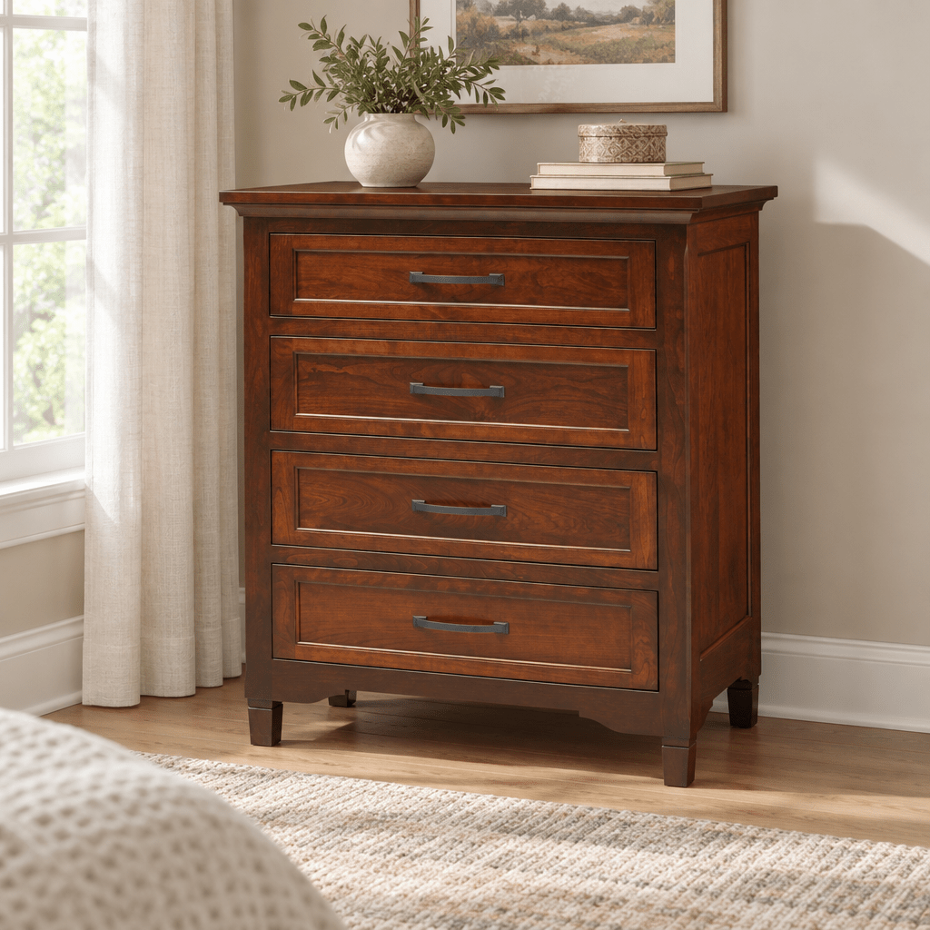 Amish Lexington 4-Drawer Chest of Drawers — actual product photograph