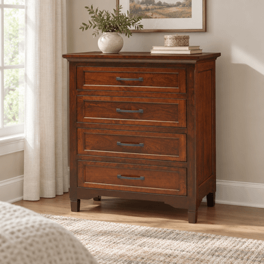 Lexington 4-Drawer Chest of Drawers | Handmade Amish Solid Wood Furniture with Heirloom Quality Craftsmanship, Made in USA