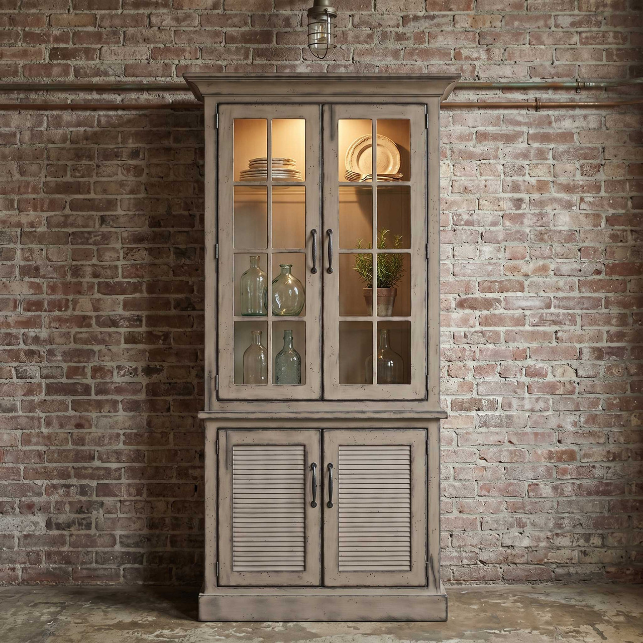 Baldwin Amish Solid Wood 2-Door Hutch — actual product photograph