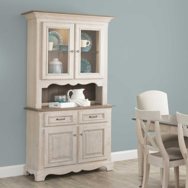 Jasper 2-Door Dining Room China Hutch | Handmade Amish Solid Wood Furniture with Heirloom Quality Craftsmanship, Made in USA