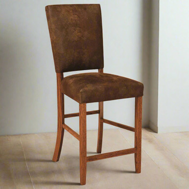 Warner Cushion Bar Chair | Handmade Amish Solid Wood Furniture with Heirloom Quality Craftsmanship, Made in USA