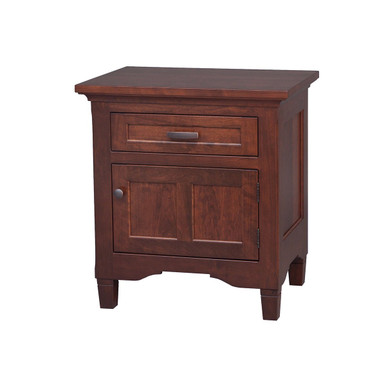 Lexington 1-Drawer 1 Door Nightstand | Handmade Amish Solid Wood Furniture with Heirloom Quality Craftsmanship, Made in USA