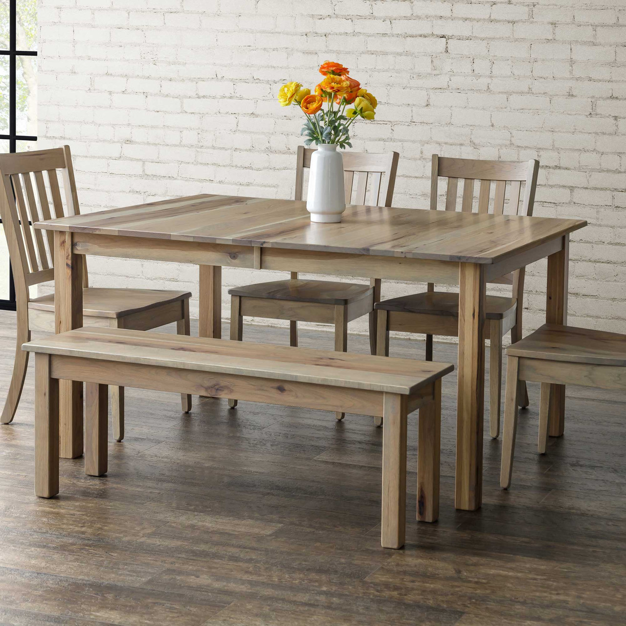 Eco Amish Expandable Leg Dining Table — actual product photograph