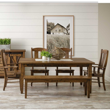 Shaker 42"x 60" Leg Dining Table - Quick Ship | Handmade Amish Solid Wood Furniture with Heirloom Quality Craftsmanship, Made in USA