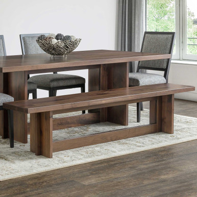 Sophia Modern Trestle Dining Bench | Handmade Amish Solid Wood Furniture with Heirloom Quality Craftsmanship, Made in USA