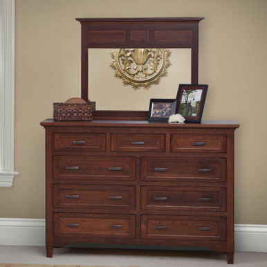 Lexington High 9 Drawer Dresser | Handmade Amish Solid Wood Furniture with Heirloom Quality Craftsmanship, Made in USA