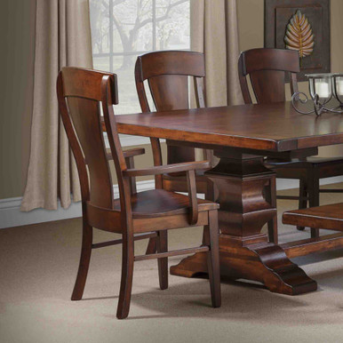 Ramsey Lumbar Dining Chair | Handmade Amish Solid Wood Furniture with Heirloom Quality Craftsmanship, Made in USA
