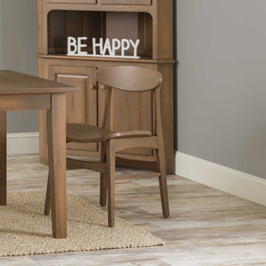 Marque Curved Seat Dining Chair | Handmade Amish Solid Wood Furniture with Heirloom Quality Craftsmanship, Made in USA
