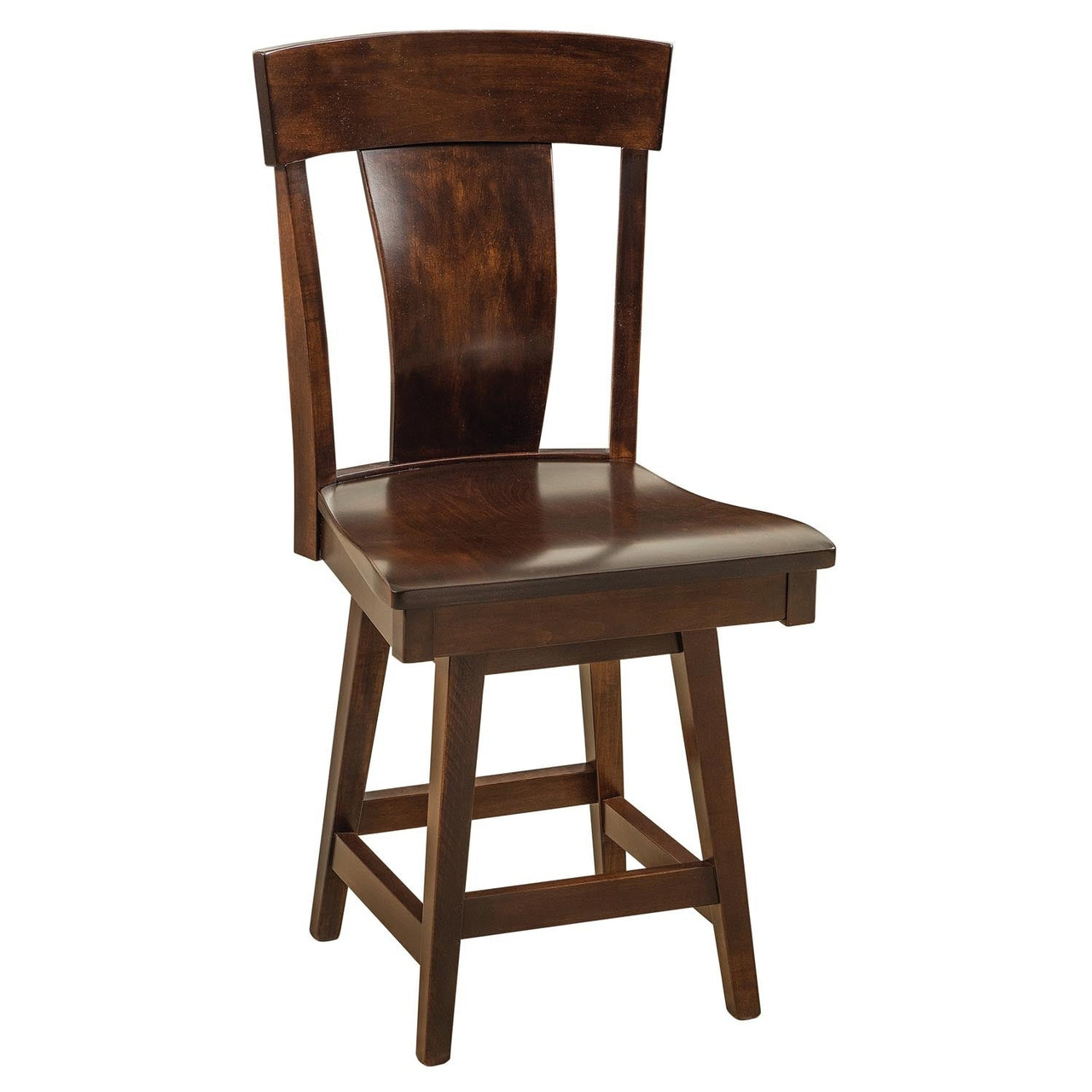 Baldwin Amish Solid Wood Swivel Bar Stool — actual product photograph