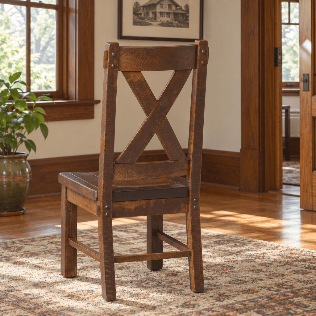 Amish Denver Rustic Dining Chair — actual product photograph