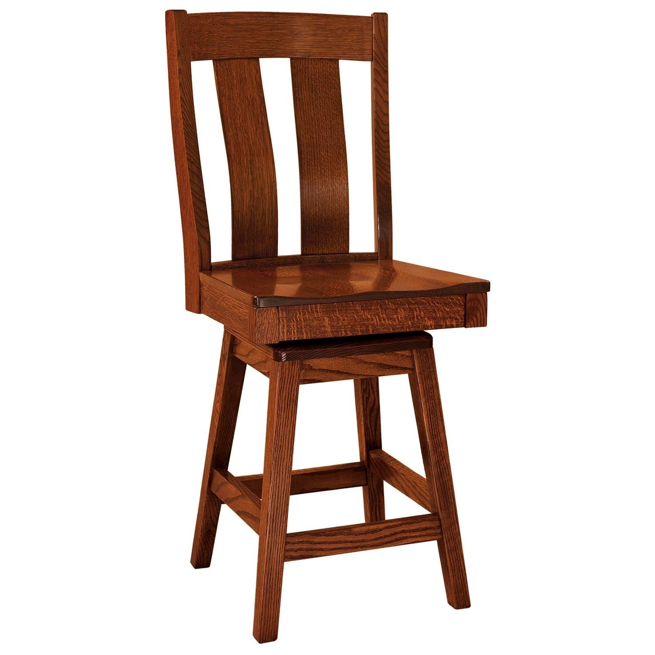 Amish Laurie Swivel Bar Stool — actual product photograph