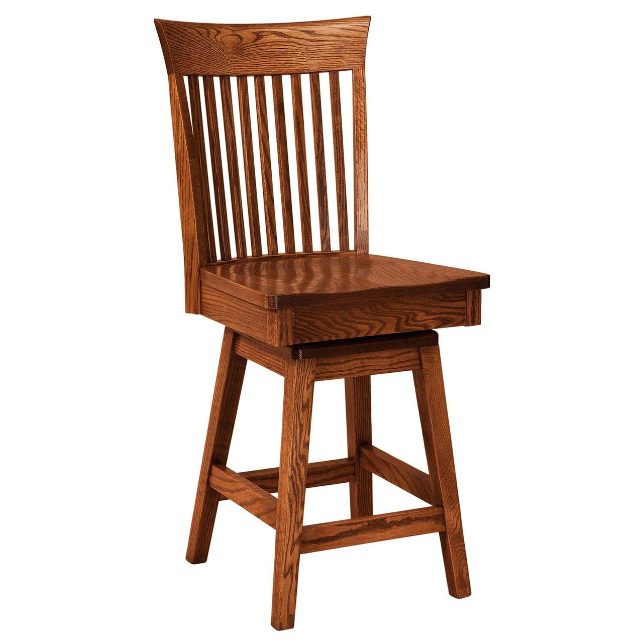Amish Carlisle Swivel Bar Stool — actual product photograph