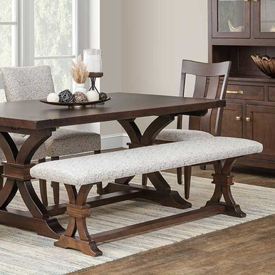 Sherwood Cushion Dining Bench | Handmade Amish Solid Wood Furniture with Heirloom Quality Craftsmanship, Made in USA