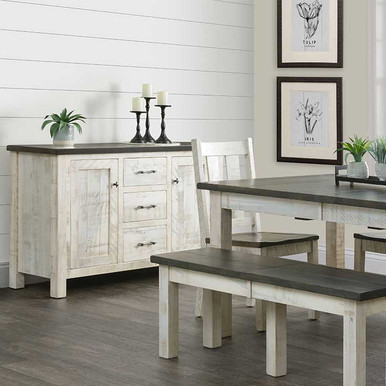 Alamo Rustic Dining Storage Server | Handmade Amish Solid Wood Furniture with Heirloom Quality Craftsmanship, Made in USA