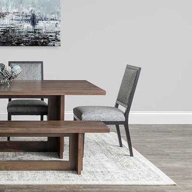 Sophia Upholstered Dining Chair | Handmade Amish Solid Wood Furniture with Heirloom Quality Craftsmanship, Made in USA