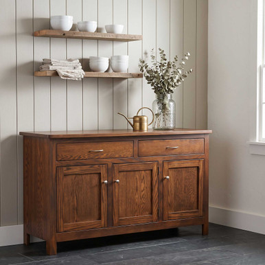 Georgetown 3-Door 58" Storage Buffet | Handmade Amish Solid Wood Furniture with Heirloom Quality Craftsmanship, Made in USA
