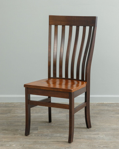 Theodore Wood Lumbar Dining Chair - Quick ship | Handmade Amish Solid Wood Furniture with Heirloom Quality Craftsmanship, Made in USA