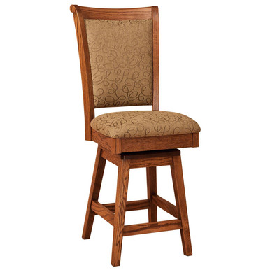 Kimberly Swivel Bar Stool | Handmade Amish Solid Wood Furniture with Heirloom Quality Craftsmanship, Made in USA