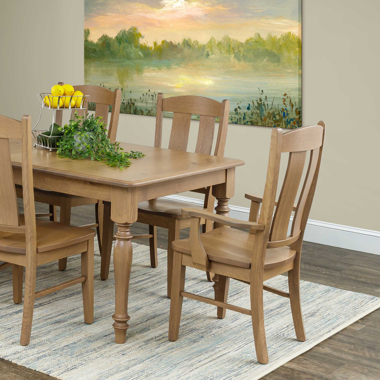 Amish Gayle Lumbar Solid Wood Dining Chair — actual product photograph