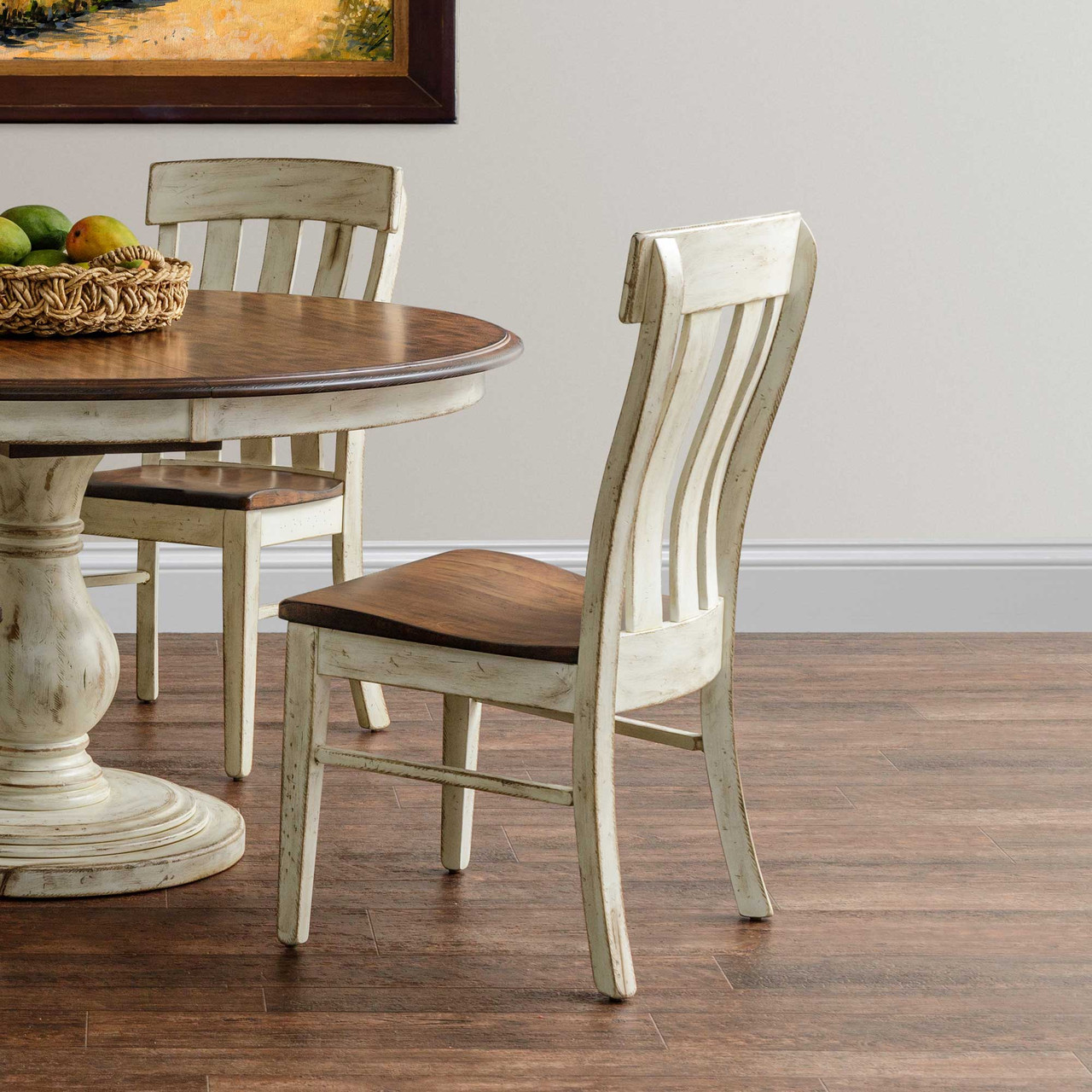 Amish Raleigh Rustic Lumbar Dining Chair — actual product photograph
