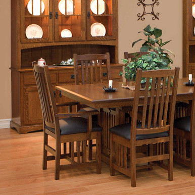 Mission Dining Chair | Handmade Amish Solid Wood Furniture with Heirloom Quality Craftsmanship, Made in USA