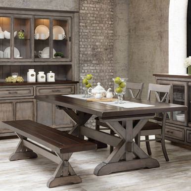 Hudson 72" Dining Trestle Table - Ships in 3 Weeks | Handmade Amish Solid Wood Furniture with Heirloom Quality Craftsmanship, Made in USA