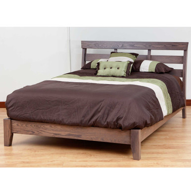 Canterbury Modern Slat Headboard Bed | Handmade Amish Solid Wood Furniture with Heirloom Quality Craftsmanship, Made in USA