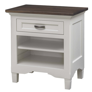 Lexington 1-Drawer Nightstand w/ Open Shelf | Handmade Amish Solid Wood Furniture with Heirloom Quality Craftsmanship, Made in USA