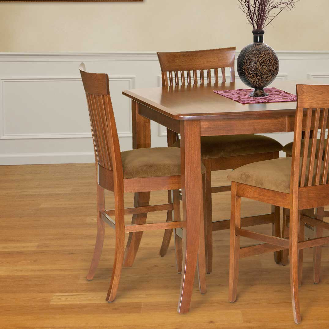 Amish Carlisle Solid Wood Bar Chair — actual product photograph