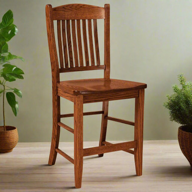 Lyndon Bar Chair | Handmade Amish Solid Wood Furniture with Heirloom Quality Craftsmanship, Made in USA