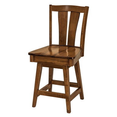 Brawley Swivel Bar Stool | Handmade Amish Solid Wood Furniture with Heirloom Quality Craftsmanship, Made in USA