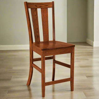 Newberry Bar Chair | Handmade Amish Solid Wood Furniture with Heirloom Quality Craftsmanship, Made in USA