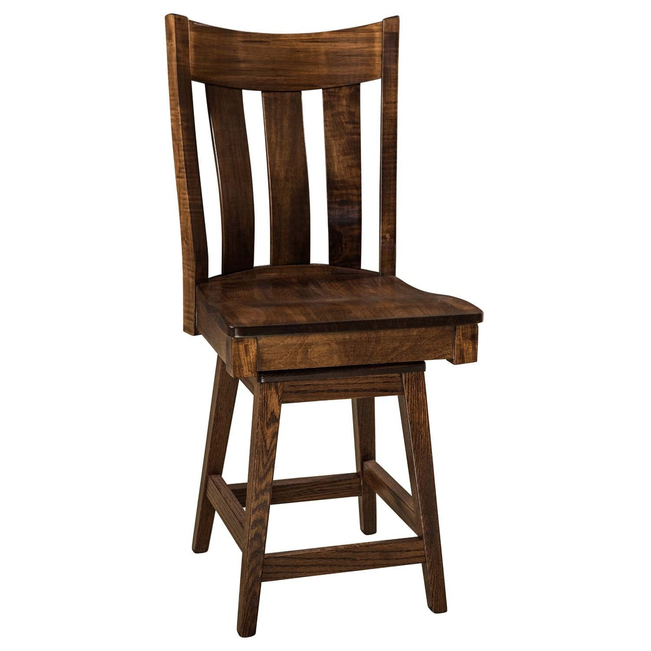 Amish Pierre Swivel Bar Stool — actual product photograph