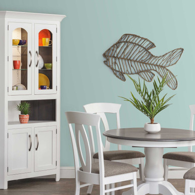 Georgetown China Corner Hutch | Handmade Amish Solid Wood Furniture with Heirloom Quality Craftsmanship, Made in USA