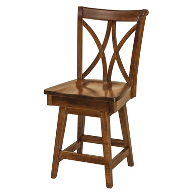 Callahan Swivel Bar Stool | Handmade Amish Solid Wood Furniture with Heirloom Quality Craftsmanship, Made in USA