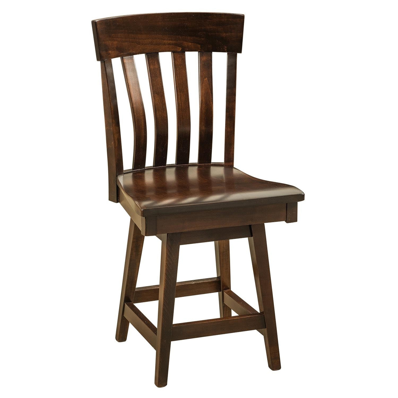 Amish Galena Swivel Bar Stool — actual product photograph