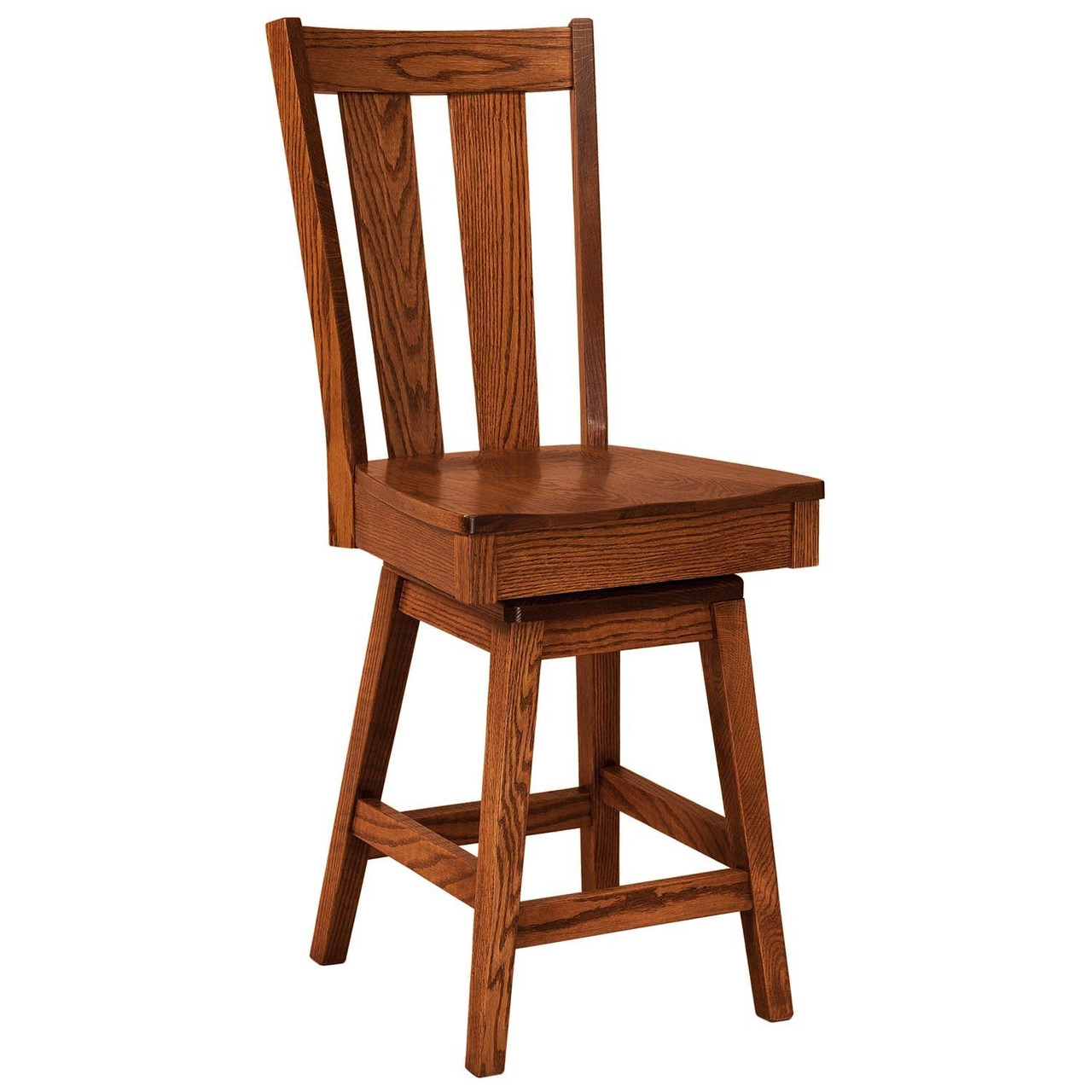 Amish Newberry Swivel Bar Stool — actual product photograph