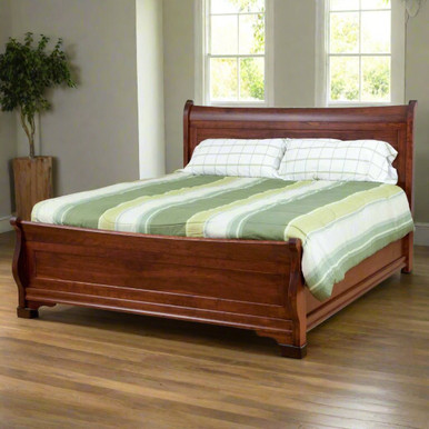 Luxemburg Sleigh Bed | Handmade Amish Solid Wood Furniture with Heirloom Quality Craftsmanship, Made in USA