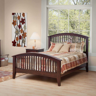 Concord Arched Spindle Bed | Handmade Amish Solid Wood Furniture with Heirloom Quality Craftsmanship, Made in USA
