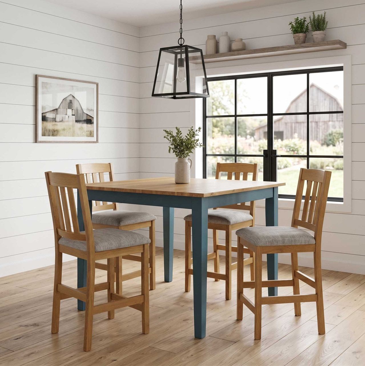 Amish Shaker Expandable Counter Height Gathering Table — actual product photograph