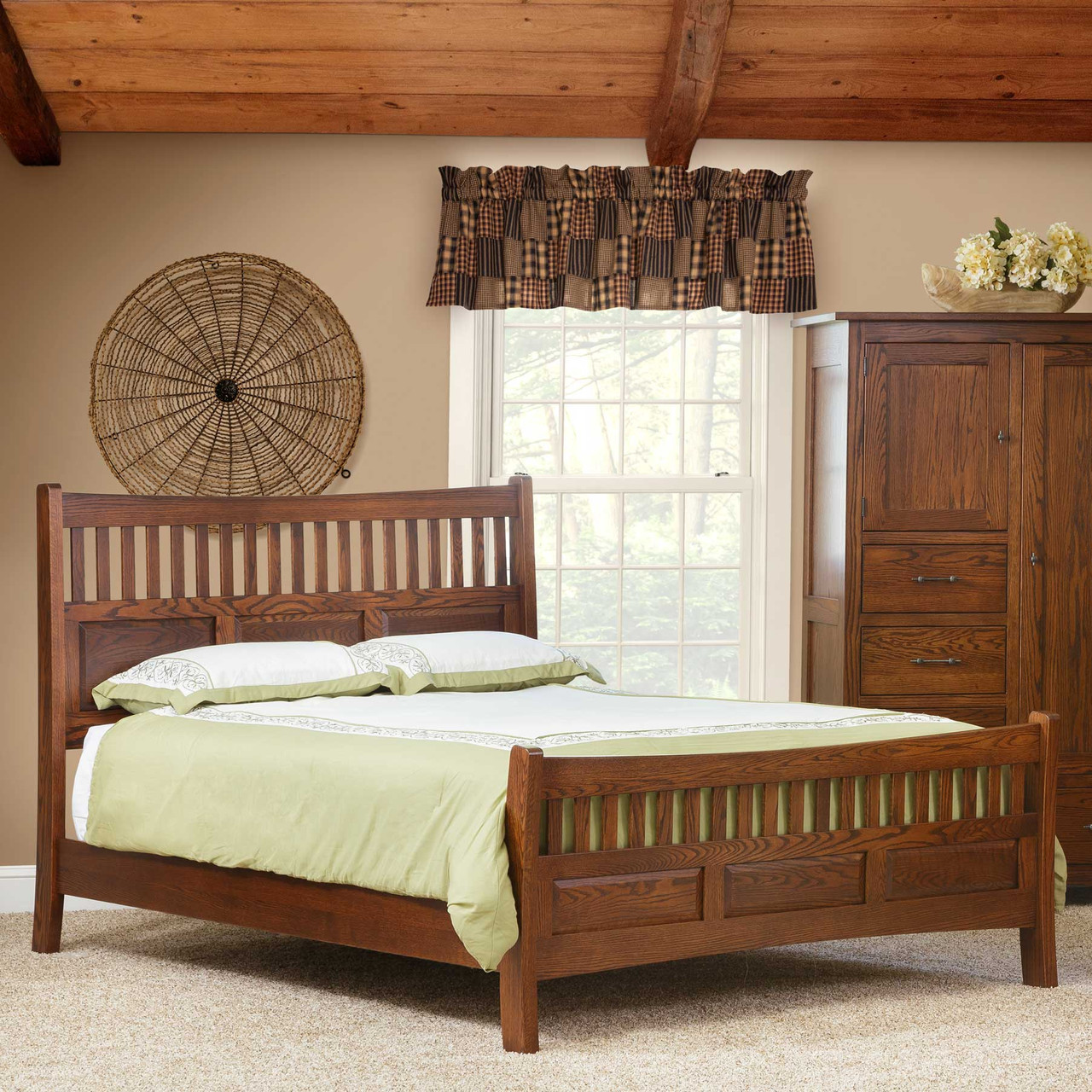 Lane Shaker Solid Wood Slat Bed — actual product photograph