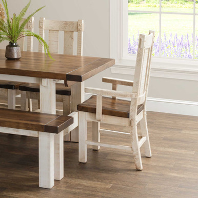 Rustic Houston Dining Chair | Handmade Amish Solid Wood Furniture with Heirloom Quality Craftsmanship, Made in USA