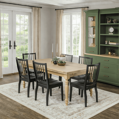 Provence Expandable Draw Leaf Dining Table | Handmade Amish Solid Wood Furniture with Heirloom Quality Craftsmanship, Made in USA