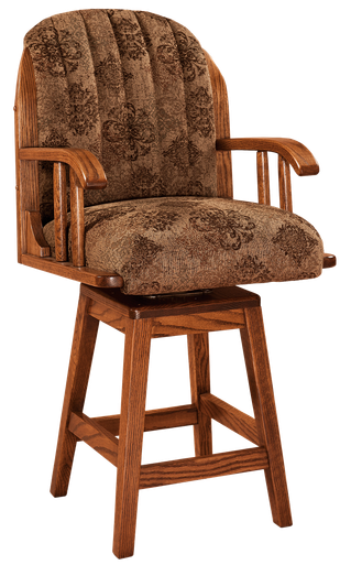 Lancaster Legacy Delray Swivel Barstools | Handmade Premium Solid Wood, Heirloom Quality Amish Furniture | Made in USA