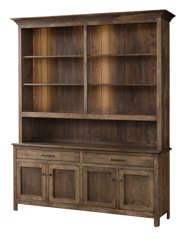 Lancaster Legacy Georgetown Open Hutch | Handmade Premium Solid Wood, Heirloom Quality Amish Furniture | Made in USA