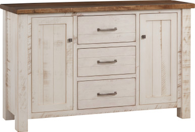 Lancaster Legacy Houston Server w/ 3 Drawers | Handmade Premium Solid Wood, Heirloom Quality Amish Furniture | Made in USA