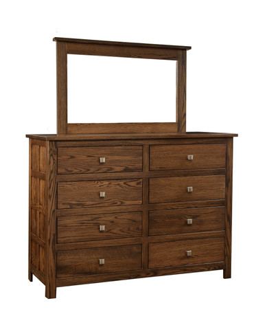 Lancaster Legacy Alto 8 Drawer Dresser - High | Handmade Premium Solid Wood, Heirloom Quality Amish Furniture | Made in USA