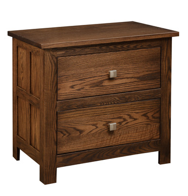 Lancaster Legacy Alto 2 Drawer Night Stand | Handmade Premium Solid Wood, Heirloom Quality Amish Furniture | Made in USA